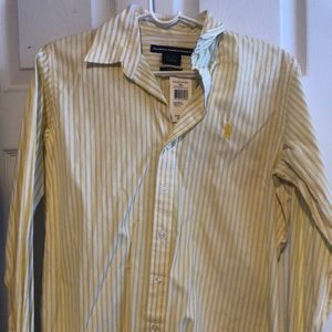 NEVER WORN Ralph Lauren Yellow & White Button Down